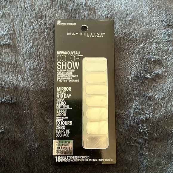 Maybelline Color Show Nail Stickers Mirror Effect *Platinum Standard* - Picture 1 of 4